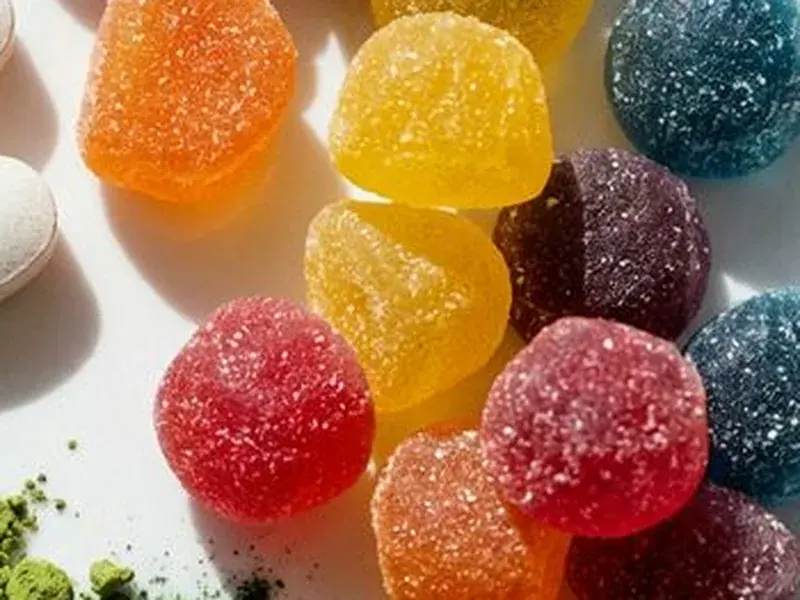 Colorful fruit gummies