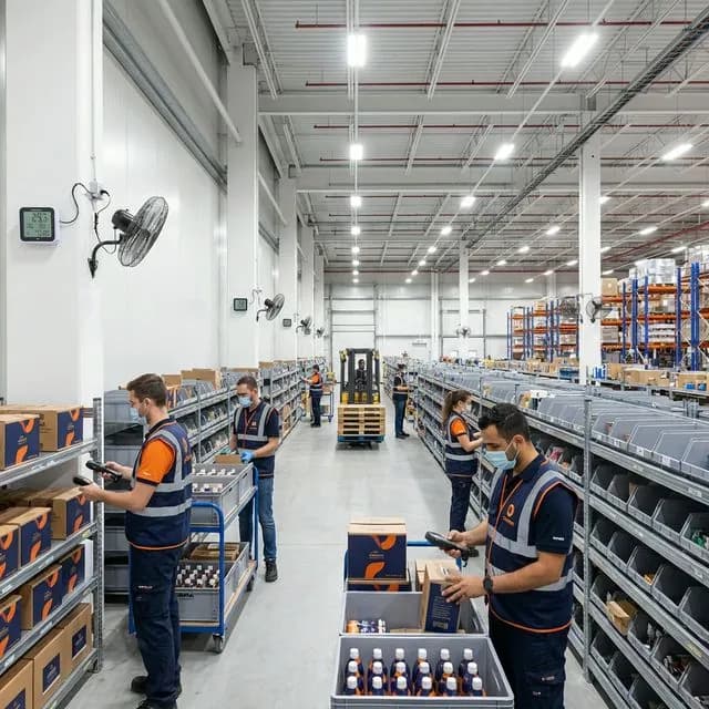 Supplement fulfillment warehouse with temperature-controlled storage